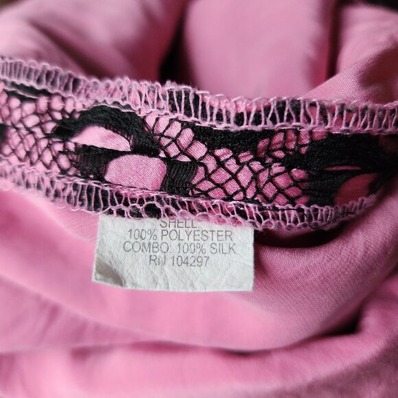 Milly of NY Pink Pencil Skirt with Black Openwork Lace - EUC - Sz 4 - Picture 15 of 16